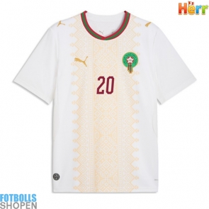 Billiga Marocko Ayoub El Kaabi #20 Bortatröja VM 2026 Kortärmad